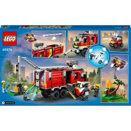 Lego City Juego de Construcción Camión de Bomberos Unidad Móvil de Control de Incendios, 502 Piezas, Edad 7+ Años