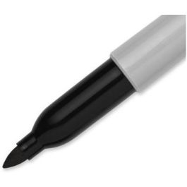 Sharpie Rotulador Permanente Punta Fina Negro y Gris Pack de 24 Unidades Redondo Secado Rápido Resistente al Agua y a la Luz