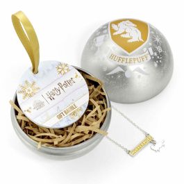 THE CARAT SHOP Colgante Hufflepuff y Bola de Navidad Harry Potter - Aleación de cinc, Collar 40cm, Bola 8.5cm