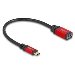 Delock Adaptador USB Type-C a USB-A 10 Gbps, USB 3.2 Gen 2, Conector Macho-Hembra, Cable 15 cm Rojo y Negro Metal Precio: 8.9661. SKU: B1DZQD267G