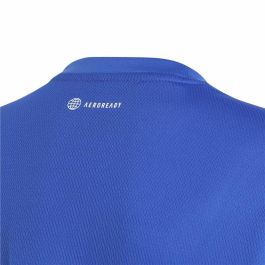 Camiseta de Manga Corta Infantil Adidas Aeroready Azul