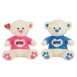 Creaciones Llopis Peluche Oso con Camiseta Love Purpurina de 70 cm, Edad Recomendada +3 años