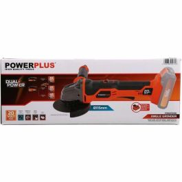 Dual Power POWDP35100 Grinder de esquina inalámbrica 20V Ø115 mm con arranque progresivo, herramienta sin batería ni cargador