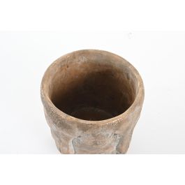 DKD Home Decor Macetero Shabby de Cemento Dorado, Diseño Multicara, 14x14x13 cm, Pack de 16 Unidades DKD Home Decor Macetero Shabby de Cemento Dorado, Diseño Multicara, 14x14x13 cm, Pack de 16 Unidades