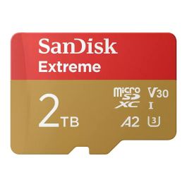 Sandisk Tarjeta MicroSDXC Extreme 2 TB UHS-I Clase 10 U3 V30 A2 Velocidad de Lectura 240 MB/s y Escritura 140 MB/s Precio: 323.50000012. SKU: B1JRAQNFYQ