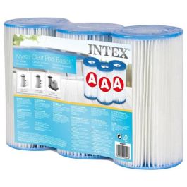 Intex Cartucho de Filtro Tipo A Lote 3 Fibra Dacron Purificador de Piscina Fácil Limpieza 2-5.7 m³/h Intex Cartucho de Filtro Tipo A Lote 3 Fibra Dacron Purificador de Piscina Fácil Limpieza 2-5.7 m³/h