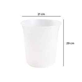 Q-connect Papelera Plástico Transparente 13 Litros 275x285 mm