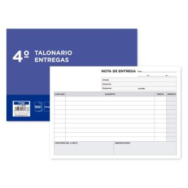 Talonario Liderpapel Entregas Cuarto Original 129 Apaisado 10 unidades