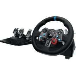 Logitech G29 Driving Force Volante con Pedales para PS5, PS4, PS3 y PC, 900° Giro, Force Feedback, Cuero - Ref. 941-000112