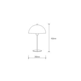 Shelby SKD-T400 Lámpara de Mesa de Metal con Diseño Moderno y Elegante, Casquillo E27 compatible con LED RGB/CCT, Iluminación Interior para Hogar y Comercio