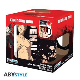 Abystyle Taza Térmica Chainsaw Man Denji & Aki 460ml - Diseño que Cambia con el Calor - Licencia Oficial