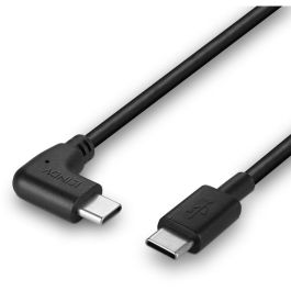 LINDY Cable USB 2.0 Tipo C, 90° Angular, 1m, USB C Macho a USB C Macho, Negro