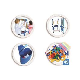 Chicos Pizarra 2 en 1 Magnética y para Tizas 63x60x120 cm Incluye 64 Piezas
