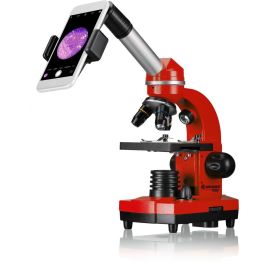 Bresser Junior BRE4007922053530 Microscopio BIOLUX SEL para estudiantes, aumento 40x-1600x, kit de experimentación, rojo
