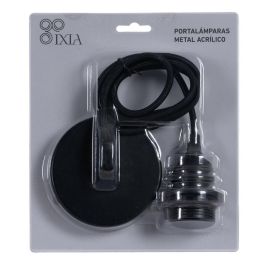 Portalámparas Negro Metal / Acrílico