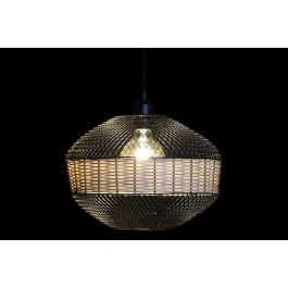DKD Home Decor Lámpara de Techo Estilo Urban Industrial de Metal y Ratán Negro Marrón para Bombilla E27 50W 31x31x27 cm DKD Home Decor Lámpara de Techo Estilo Urban Industrial de Metal y Ratán Negro Marrón para Bombilla E27 50W 31x31x27 cm