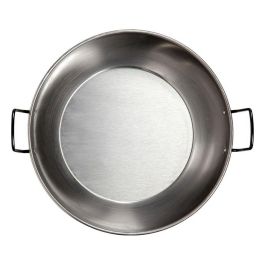 Vaello Sartén Honda Pulida con Asas de Acero Laminado en Frío Ø34 cm para Fuego de Llama, Arroces y Calderetas (6-10 Comensales)