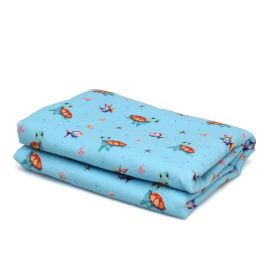 KioKids Toalla de Playa y Piscina Microfibra Tortugas Azul 75x150cm Suave Absorbente Secado Rápido con Bolsa para Bebé