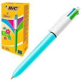 Bic Bolígrafo 4 Colores Fun Pastel Cuerpo Blanco-Azul Caja 12 Ud Precio: 19.49999942. SKU: S8401618