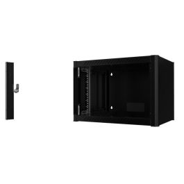Lanview 19" Rack Cabinet 6U 60 x 45 Fondo 38 cm con Puerta de Cristal Templado para Montaje en Pared