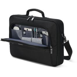 DICOTA Eco Multi SELECT - Bandolera para Portátil 14-15.6" (39,6 cm) Negra con Compartimento para Tableta