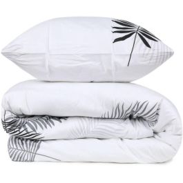 Juego de cama ASI8683743677702 - Funda nórdica 220x240 cm y 2 fundas de almohada 60x60 cm - 100% algodón reforzado gris