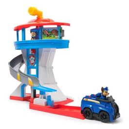 Spin Master Centro de Mando Torre de Control Paw Patrol, Set de Juego con 2 figuras de cachorros y cartas de misión, 50 cm de altura, Edad +3 años