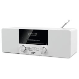 TechniSat Digitradio 3 | Radio digital DAB+ y FM | 20W RMS | Bluetooth 4.1 | USB | OLED | Mando incluido | Color Acero/Blanco