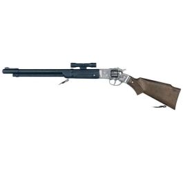 Rifle 8 tiros con cañon de plástico 68x12x3,5 cm Rifle 8 tiros con cañon de plástico 68x12x3,5 cm