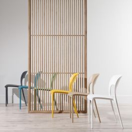 Silla Apilable Amarillo Polipropileno 43 X 43 X 83,20 cm