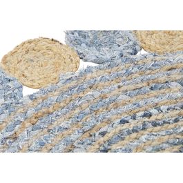 DKD Home Decor Alfombra Indio Pokara Multicolor Azul de Algodón y Yute 200x200 cm 2100 gsm DKD Home Decor Alfombra Indio Pokara Multicolor Azul de Algodón y Yute 200x200 cm 2100 gsm