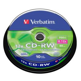CD-RW Verbatim 700 MB 12x 10 Piezas (20 Unidades)