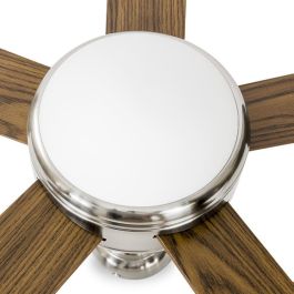 AVANT Ventilador de Techo Avant 132 cm, 65 W, Color Gris con Madera, Incluye Lámpara y Mando a Distancia