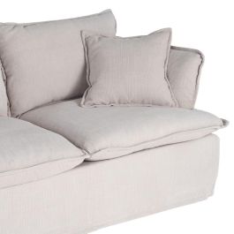 Sofá 2 Plazas Crema Tejido 181 X 103 X 72 cm