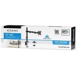 AISENS - SOPORTE DE MESA ECO GIRATORIO E INCLINABLE PARA 9KG (3 PIVOTES, 1 BRAZO) DE 17-32, NEGRO AISENS - SOPORTE DE MESA ECO GIRATORIO E INCLINABLE PARA 9KG (3 PIVOTES, 1 BRAZO) DE 17-32, NEGRO