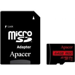 Tarjeta de Memoria Apacer 64GB XC UHS 1 con Adaptador/ Clase 10/ 100MBs Tarjeta de Memoria Apacer 64GB XC UHS 1 con Adaptador/ Clase 10/ 100MBs