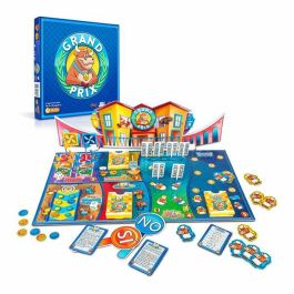 Famosa Juego de Mesa Grand Prix con Seis Pruebas, 400 Preguntas y 80 Accesorios – Edad +6 años
