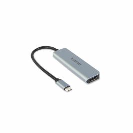 DICOTA USB-C 5-in-1 Video Hub 4K PD 100W, Adaptador Multipuerto para Portátiles, silver