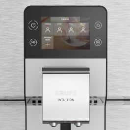 Krups EA 877 D Intuition Experience+ Máquina espresso, 3L, Granos de café, Molinillo, 15 bar, 1550W, Negro, Acero