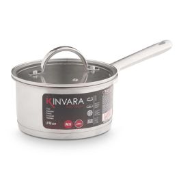 Cazo Inducción Kinvara 18 cm con Tapa de Cristal, Acero Inoxidable, 1.8L (8 Unidades) Cazo Inducción Kinvara 18 cm con Tapa de Cristal, Acero Inoxidable, 1.8L (8 Unidades)