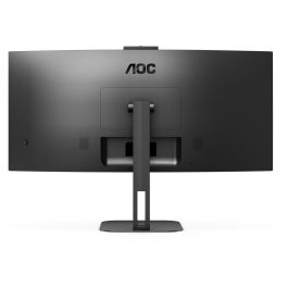 AOC CU34V5CW/BK Monitor Curvo Ultrapanorámico 34" WQHD VA 100Hz Webcam Windows Hello Negro