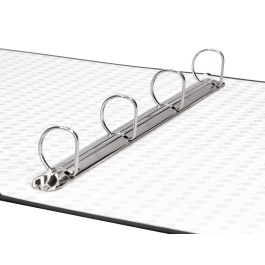 Liderpapel Carpeta de 4 anillas 25mm Folio Negra Cartón Forrado