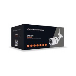 Conceptronic Cámara de Seguridad IP Jareth, Exterior/Interior, WiFi, IP66, 1920x1080 Full HD 1080p, 2 MP, Visión Nocturna, Blanco