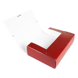 Carpeta Proyectos Liderpapel Folio Lomo 90 mm Carton Gofrado Roja