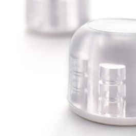 Rei Top Tope de Puerta Adhesivo Transparente ABS, 30x30x22mm, Autoadhesivo