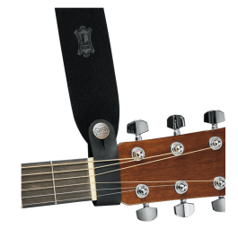 Levys Adaptador de Correa para Guitarra Acústica - Cuero Negro