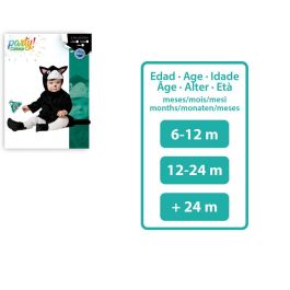 Disfraz Gato Negro Unisex para Bebé 24 Meses - Animales, Túnica con Capucha y Cola, Polyester Disfraz Gato Negro Unisex para Bebé 24 Meses - Animales, Túnica con Capucha y Cola, Polyester