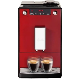Melitta E950-104 Cafetera Espresso Automática con Molinillo Caffeo Solo, Roja, 15 Bares, Intensidad Regulable