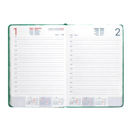 Agenda Encuadernada Liderpapel Saria A5 2025 Dia Pagina Color Verde Papel 70 gr