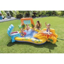 Intex 57444 Centro de Juegos Hinchable Dinosaurio con Tobogán, Piscina Infantil Acolchada para Niños +2 años Intex 57444 Centro de Juegos Hinchable Dinosaurio con Tobogán, Piscina Infantil Acolchada para Niños +2 años